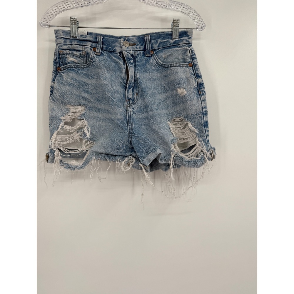 American Eagle Outfitters Distressed Light Blue Denim Jean Shorts